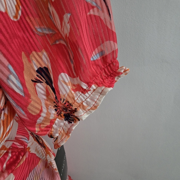 Tahari Satin Shadow Stripe Dress Size 14 - Picture 3 of 7